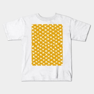 X stitches pattern - yellow ochre Kids T-Shirt